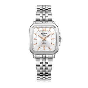 Alexandre Christie AC 8704 Silver White Rosegold Lady LDBSSSLRG
